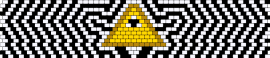 BILL - bill cipher,gravity falls,trippy,character,tv show,cuff,stripes,black,white,yellow