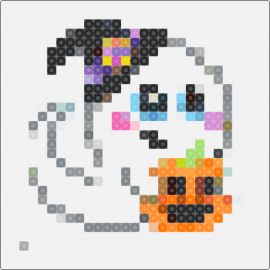 cute ghost - ghost,pumpkin,cute,trick or treat,halloween,white,orange