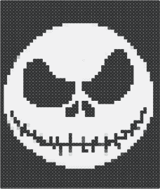 Jack - jack skellington,nightmare before christmas,tim burton,character,head,spooky,halloween,skull,white,black