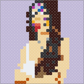 Olivia sour album fuse bead pattern - sour,olivia rodrigo,album,music,purple,tan,brown