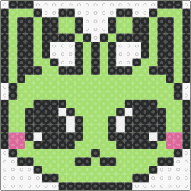 alien bunny - bunny,alien,cute,antennae,ears,space,green,black