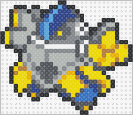 Iron Hands - Pokemon - iron hands,pokemon,character,gaming,gray,yellow,blue