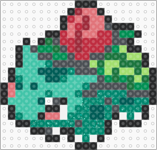 Ivysaur 0002 - gray,teal