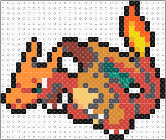 Charizard 0006 - gray,orange,red