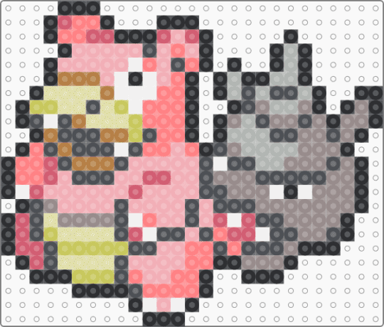 Slowbro 0080 - gray,beige,red,pokemon