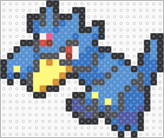 Golduck 0055 - gray,light blue,blue,pokemon