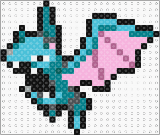 Golbat 0042 - pink,teal,light blue,pokemon
