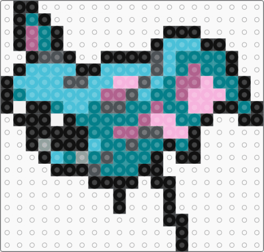 Zubat 0041 - light blue,teal,pokemon