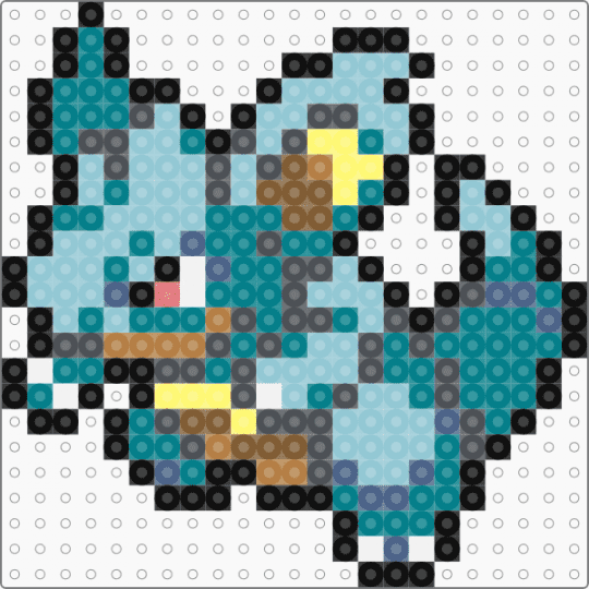 Nidoqueen 0031 - gray,teal,light blue,pokemon