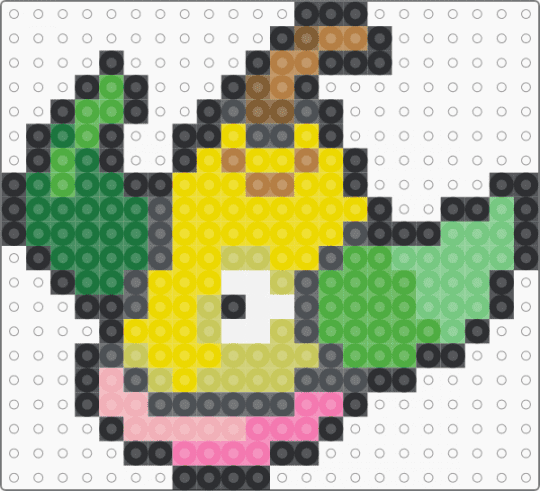 Weepinbell 0070 - gray,yellow,green,pokemon