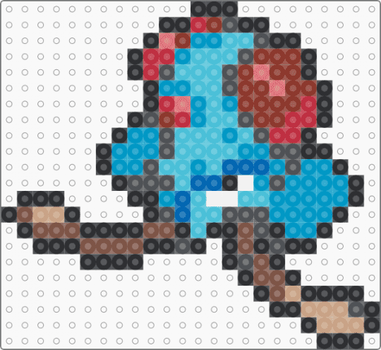 Tentacool 0072 - gray,red,light blue,pokemon