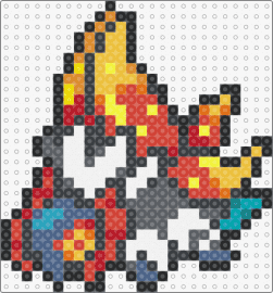 Slither Wing - Pokemon - slither wing,pokemon,character,fiery,gaming,orange,red,gray,teal