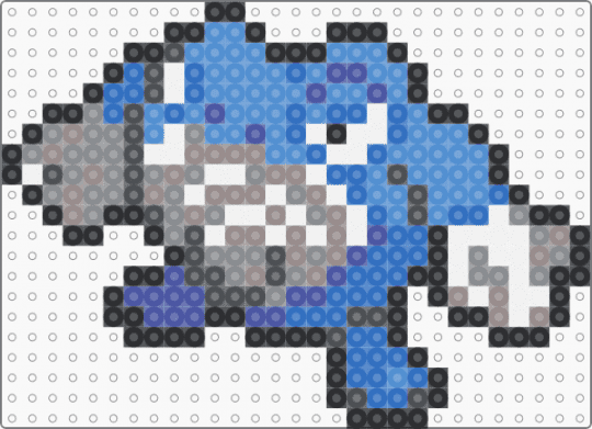 Poliwrath 0062 - gray,light blue,pokemon