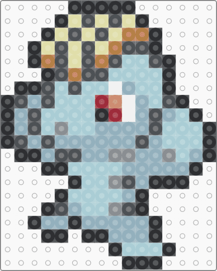 Machop 0066 - gray,light blue,pokemon