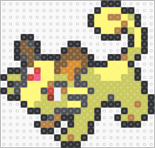 Persian 0053 - yellow,tan,green,gray,pokemon