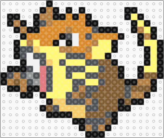 Raticate 0020 - gray,yellow,tan,pokemon