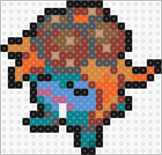 Gloom 0044 - gray,teal,red,orange,pokemon