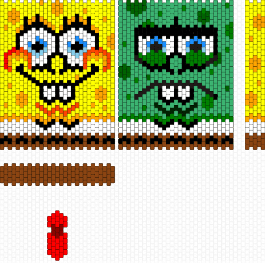 Sponge Bob bag 2 - green, red, yellow