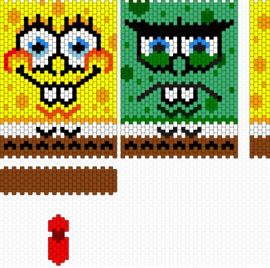 Sponge Bob bag - green, red, yellow
