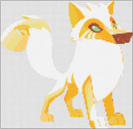 Lightside Arctic Wolf (Animal Jam) - arctic wolf,animal jam,lightside,character,video game,mmorpg,white,yellow