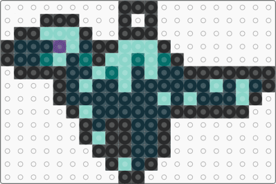 Wraith Charm (Bio Zone) - black,light blue,beastsofbermuda,dino,dinosaur,biozone,icthy,icthyovenator
