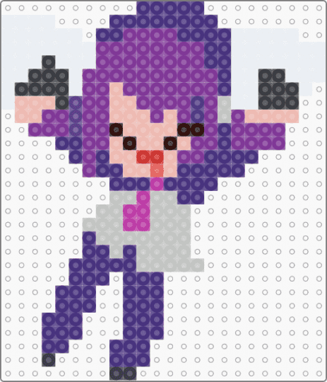 Defoko2013 chibi - beige, defoko, grey, pink, purple, utane uta, utau, utauloid, virtual singer, vocaloid
