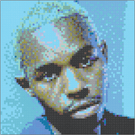 JAMIE - Montell Fish album cover perler - jamie,montell fish,portrait,album,music,light blue