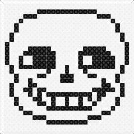 Sans - sans,undertale,head,skull,face,character,video game,outline,smile,black,white