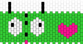 Gir - gir,invader zim,heart,cuff,tv show,cartoon,derpy,eyes,green,white