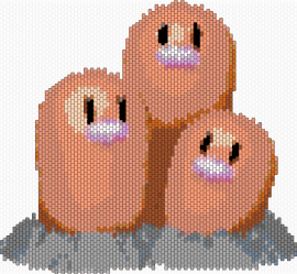 dugtrio - dugtrio,pokemon,evolution,diglet,character,gaming,tan,gray