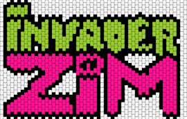 invader zim logo panel - invader zim,logo,text,cartoon,tv show,sign,green,pink