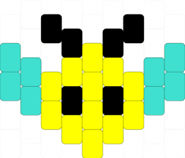 be (front prospective) - bee,insect,winged,cute,simple,charm,yellow,teal