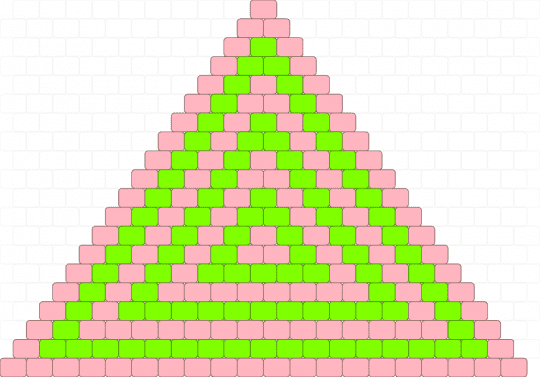 Triangle stripe bikini - pink,green