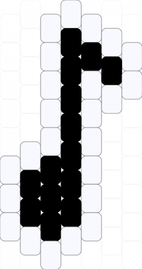 music notes charm pt3 - black,white