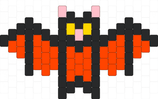 bright orange bat - black,red