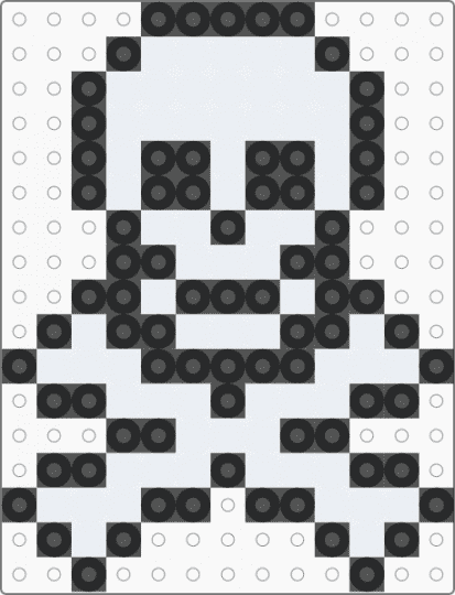 skull crossbones perler - 