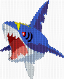 sharpedo - sharpedo,pokemon,shark,character,gaming,blue,white