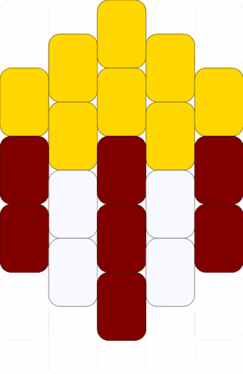 popcorn charm - brown,yellow
