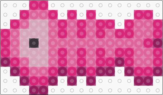 fish bones perler - pink