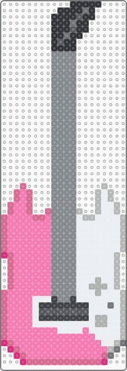 guitar perler - pink,gray
