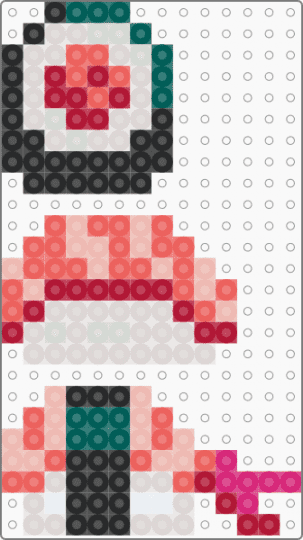 sushi perler set - red,beige