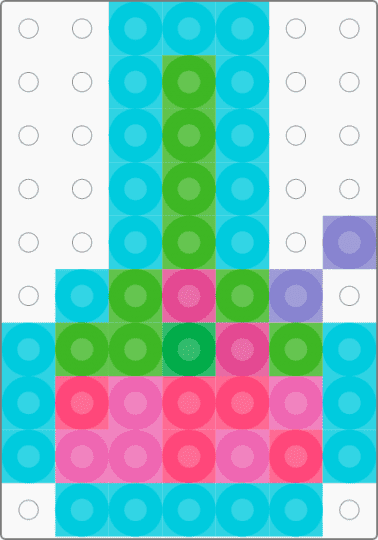 bong perler - light blue,green
