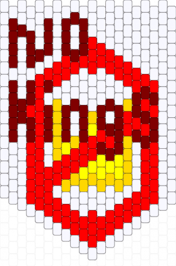 NO KINGS banner - white,brown,red