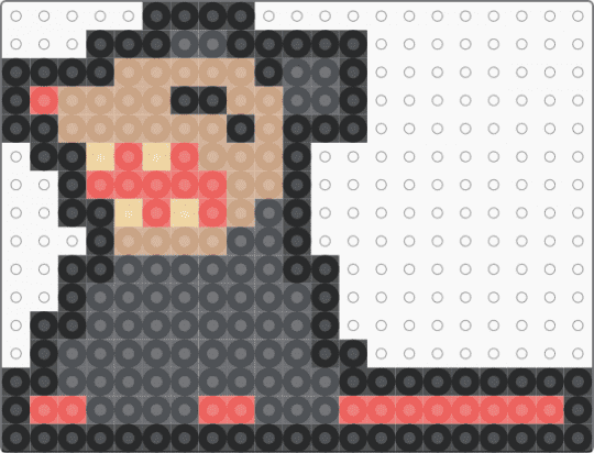 eepy rat perler - gray
