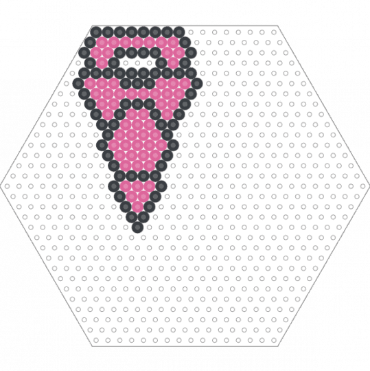 IRKEN symbol perler charm - black,pink