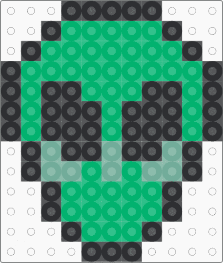 alien perler - green