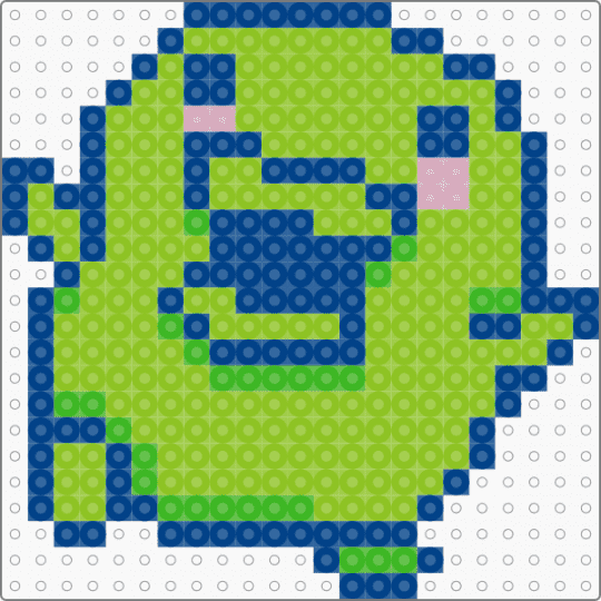 kuchipatchi perler - blue,green,tama,tamagotchi,tama universe,tamagotchi character,character