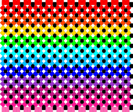 Rainbow xbase cuff v2 - red,pink,light blue,purple