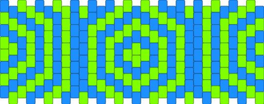 so trippy.. cuff - green,light blue