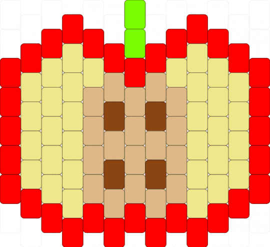 apple slice charm - red,yellow